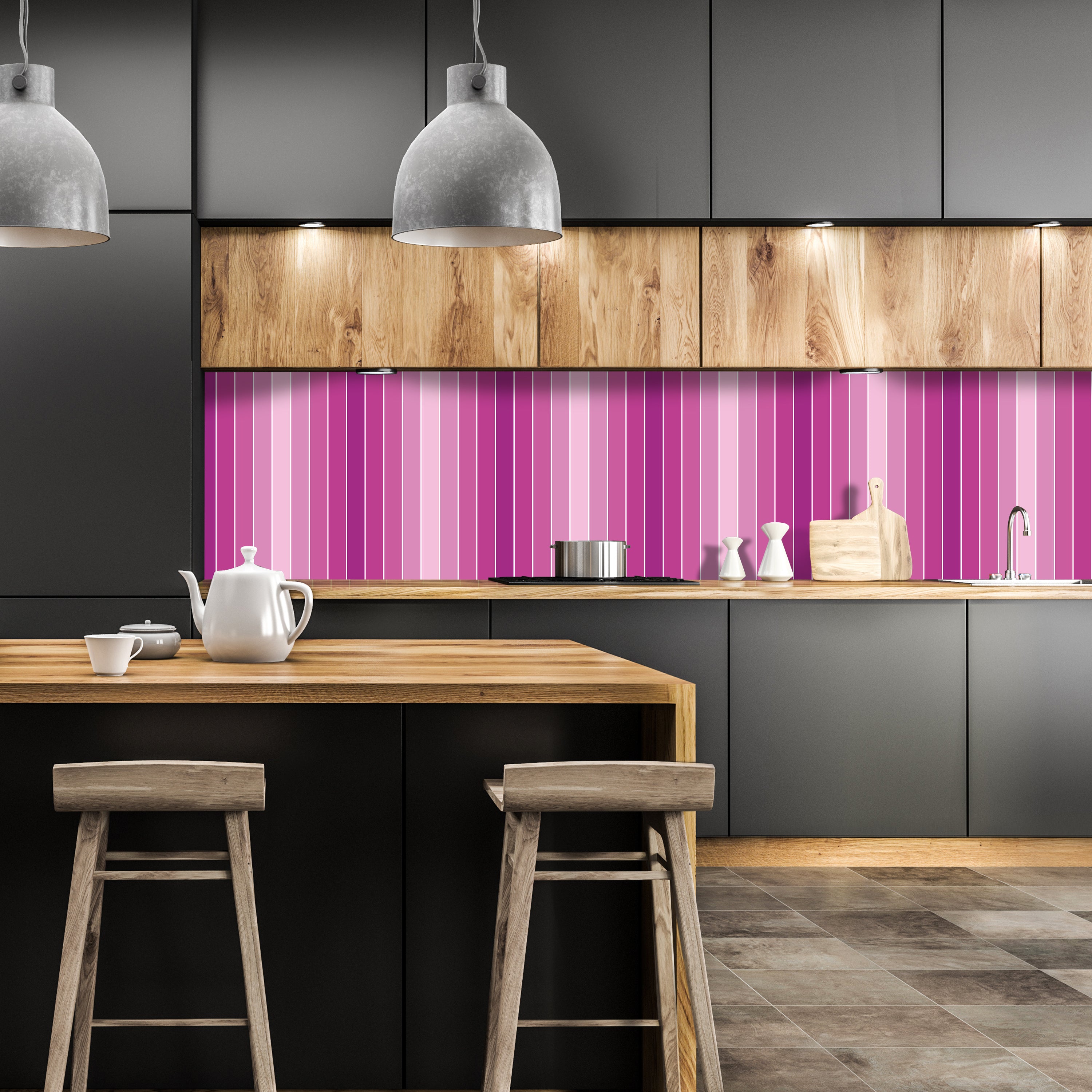 Küchenrückwand Pink Muster M0096 entdecken - Bild 1