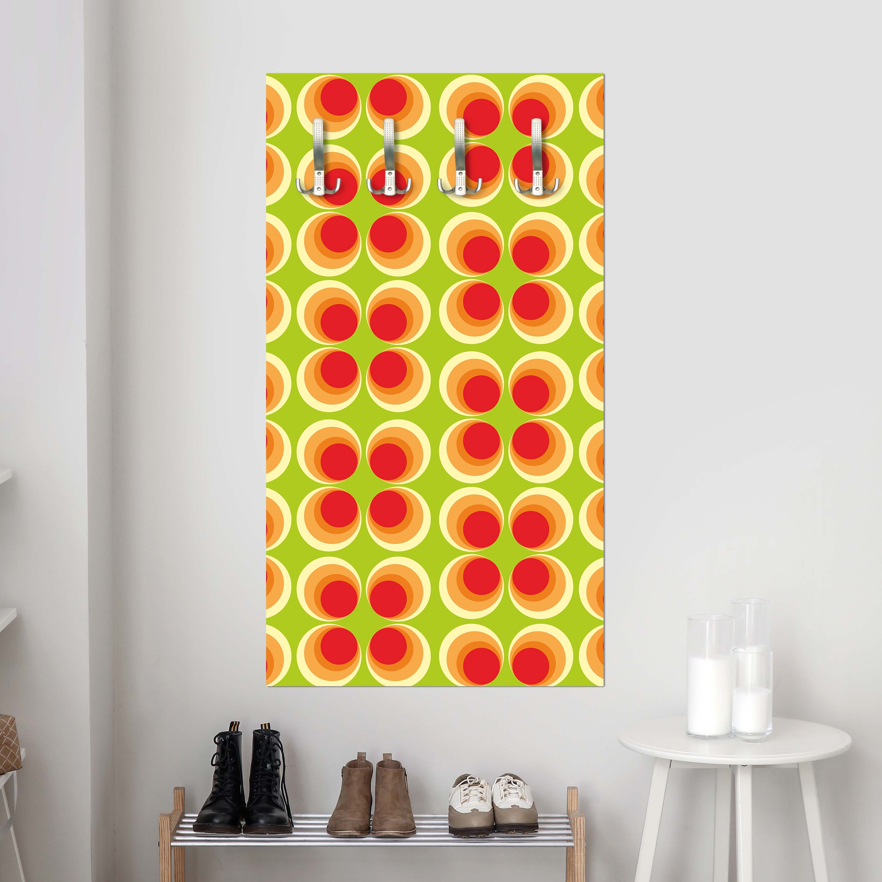 Garderobe Retrokreise Orange Muster M0098 entdecken - Bild 6 Garderobe Retrokreise Orange Muster M0098 entdecken - Bild 6