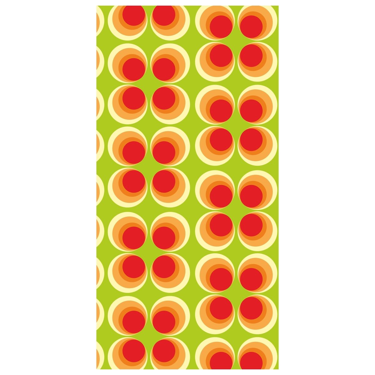 Türtapete Retrokreise Orange Muster M0098 - Bild 2