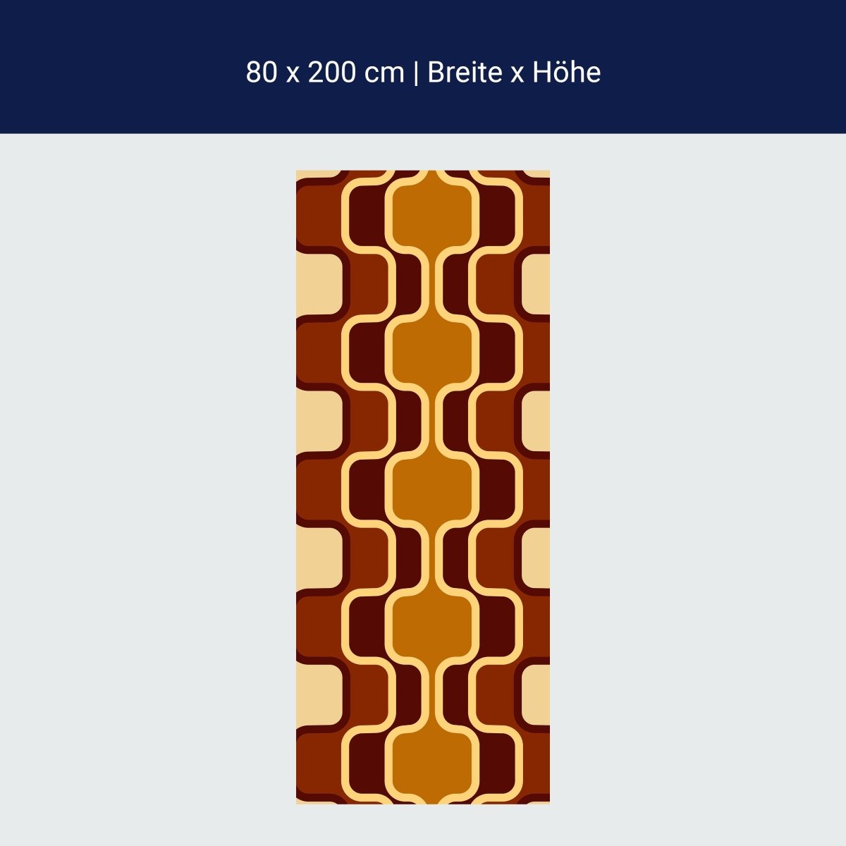 Duschwand Retromuster Braun Muster M0110 Duschwand Retromuster Braun Muster M0110