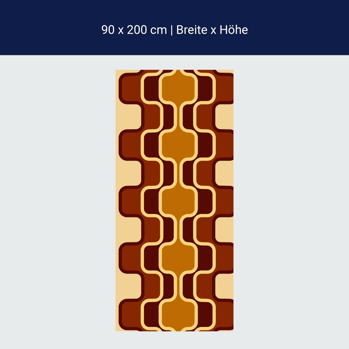 Duschwand Retromuster Braun Muster M0110 Duschwand Retromuster Braun Muster M0110