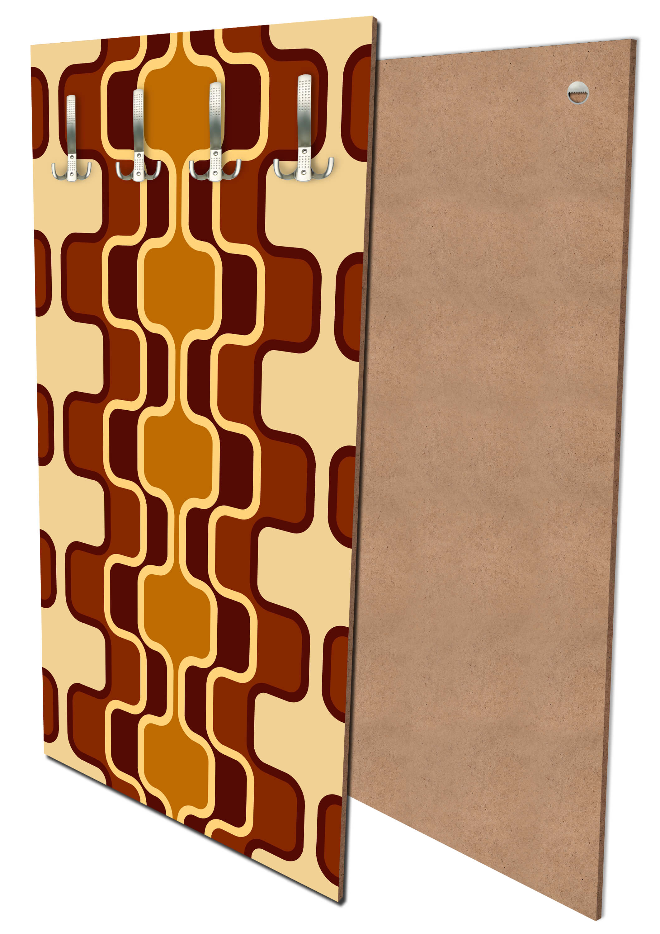 Garderobe Retromuster Braun Muster M0110 entdecken - Bild 1 Garderobe Retromuster Braun Muster M0110 entdecken - Bild 1