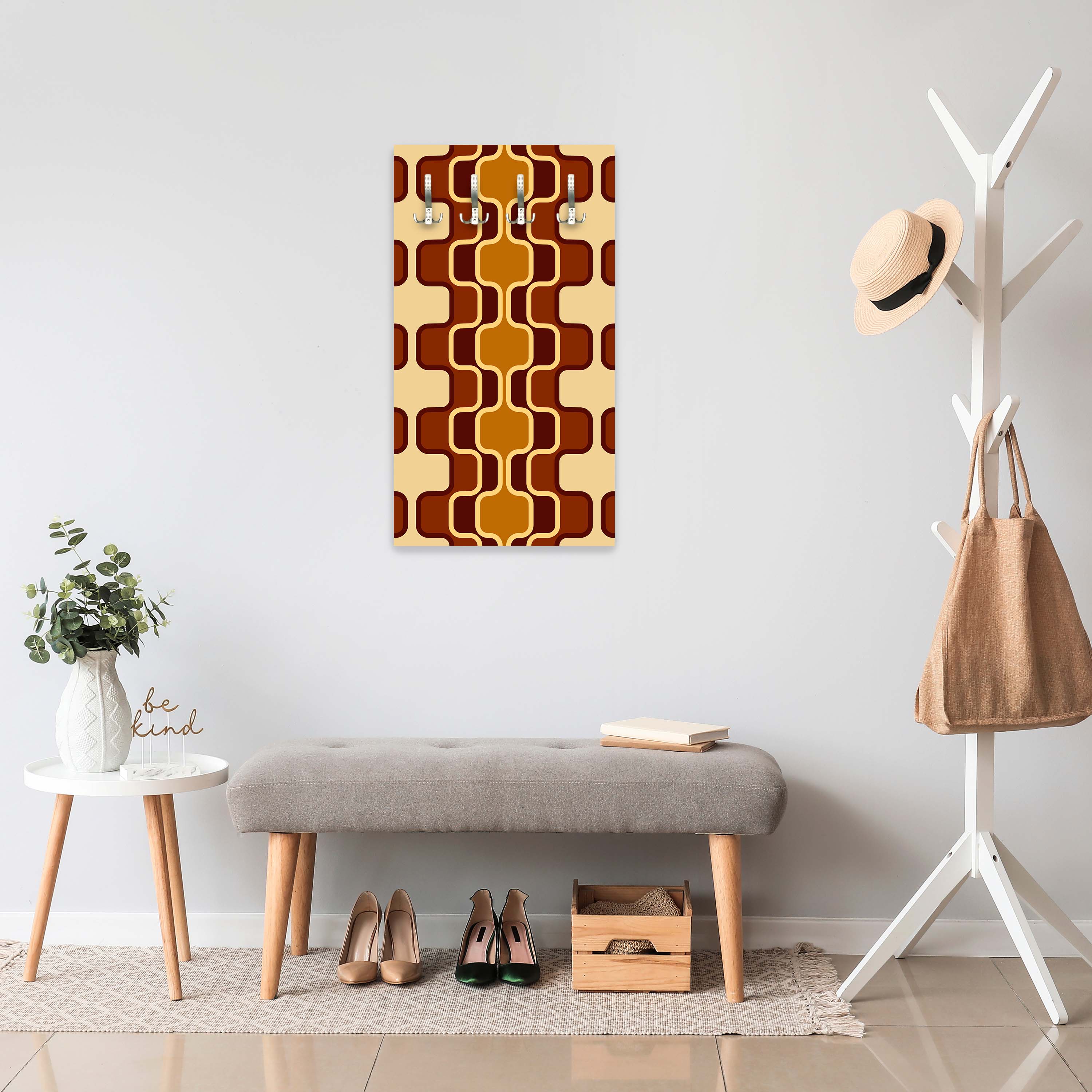 Garderobe Retromuster Braun Muster M0110 entdecken - Bild 6 Garderobe Retromuster Braun Muster M0110 entdecken - Bild 6