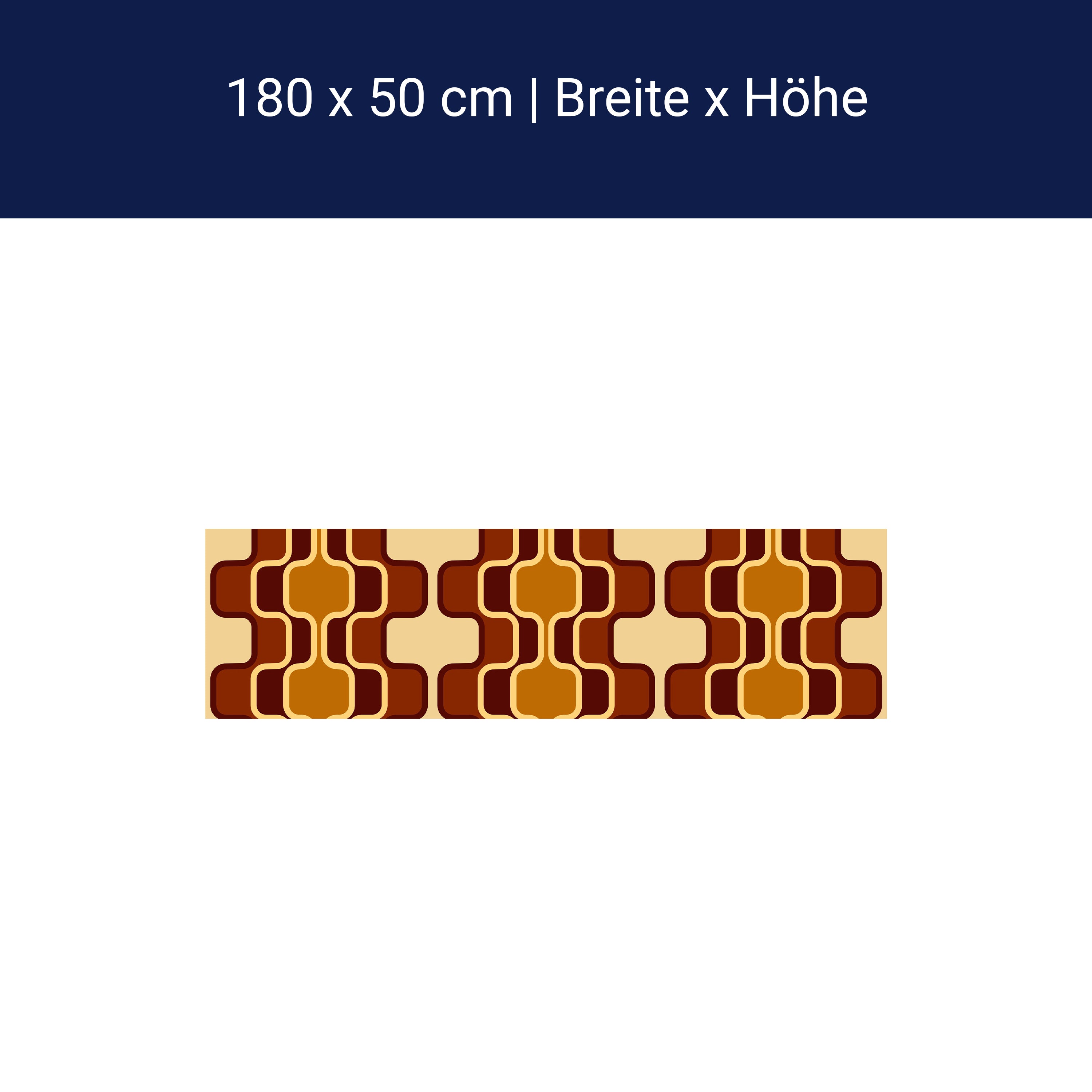 Küchenrückwand Retromuster Braun Muster M0110 Küchenrückwand Retromuster Braun Muster M0110