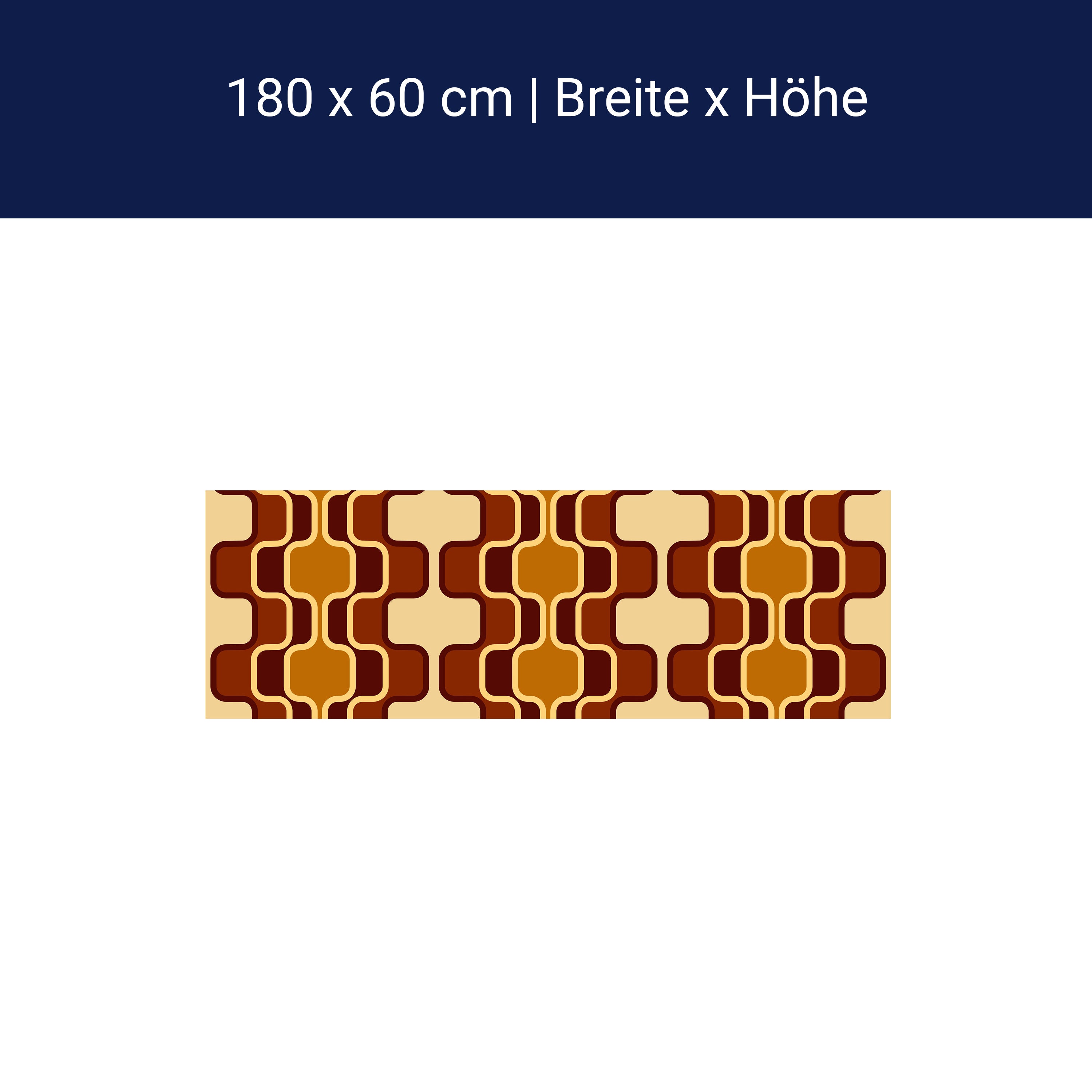 Küchenrückwand Retromuster Braun Muster M0110 Küchenrückwand Retromuster Braun Muster M0110