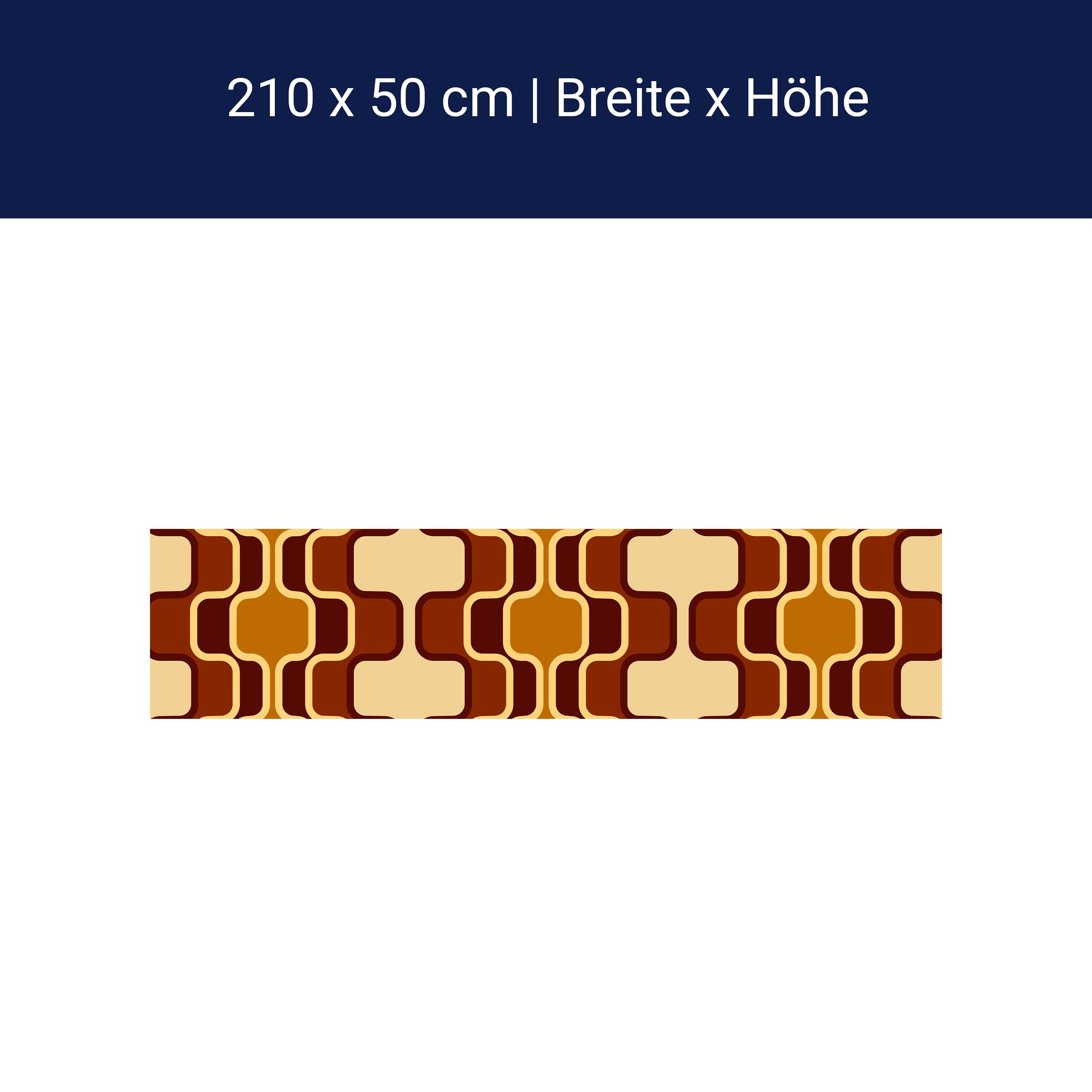 Küchenrückwand Retromuster Braun Muster M0110 Küchenrückwand Retromuster Braun Muster M0110