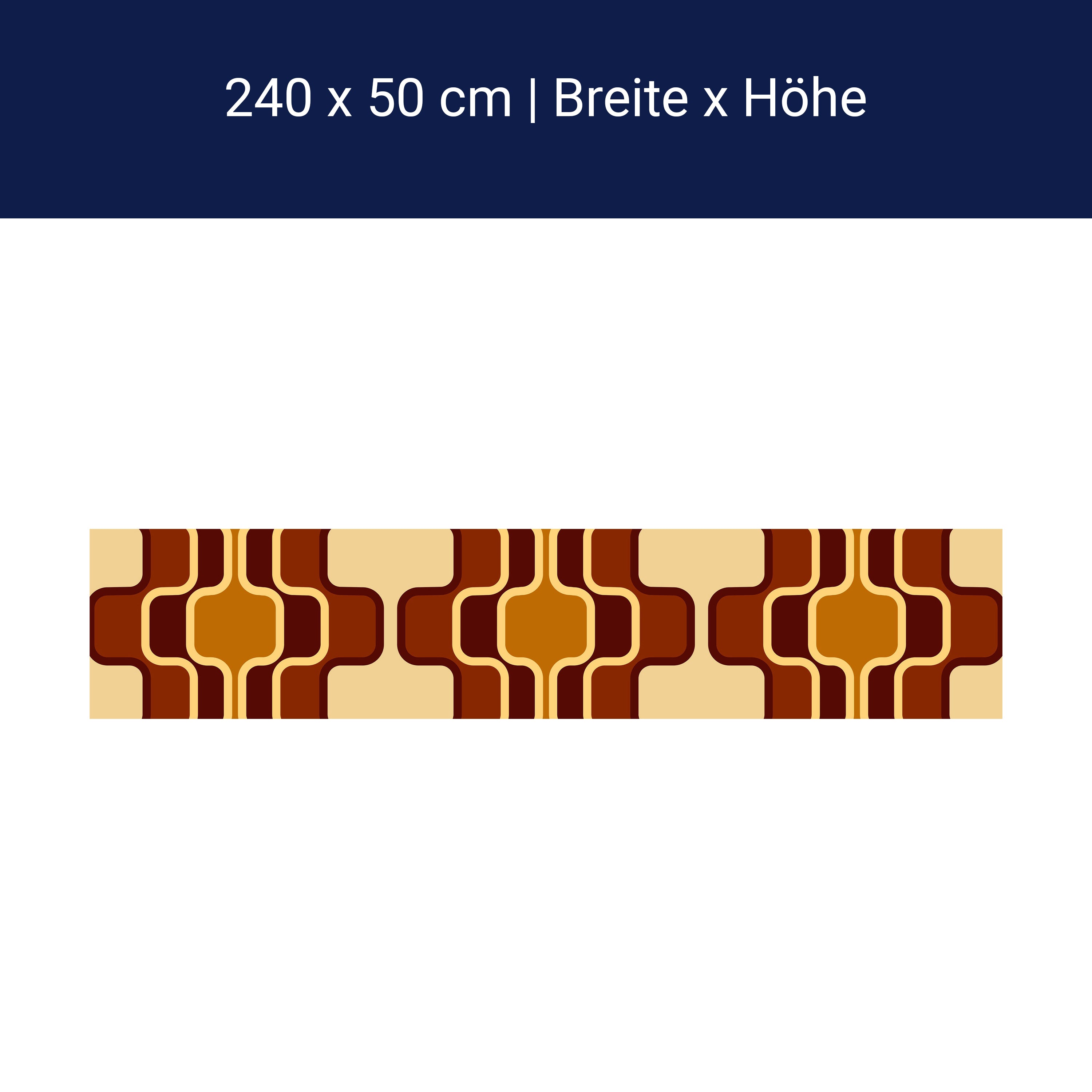 Küchenrückwand Retromuster Braun Muster M0110 Küchenrückwand Retromuster Braun Muster M0110