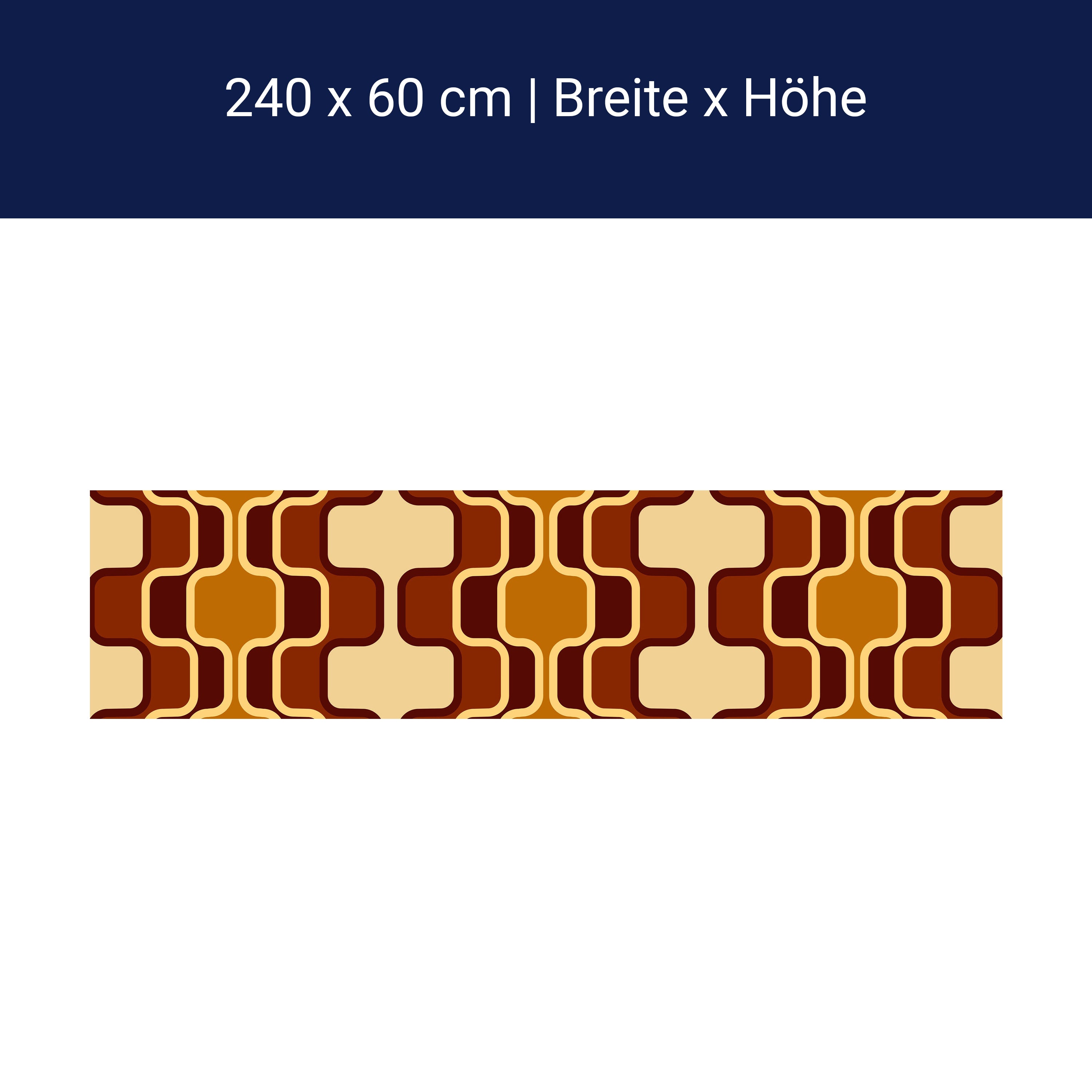 Küchenrückwand Retromuster Braun Muster M0110 Küchenrückwand Retromuster Braun Muster M0110
