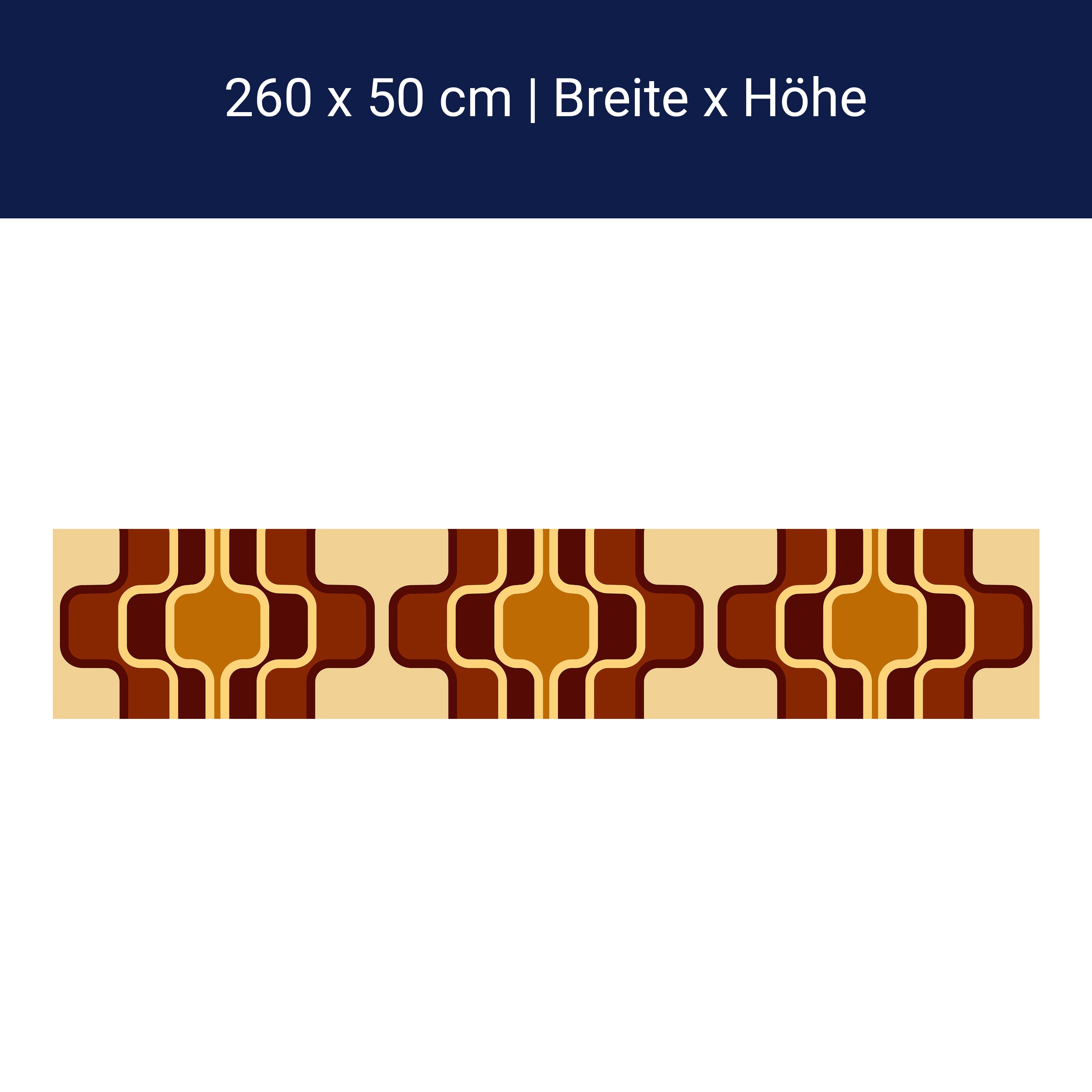 Küchenrückwand Retromuster Braun Muster M0110 Küchenrückwand Retromuster Braun Muster M0110