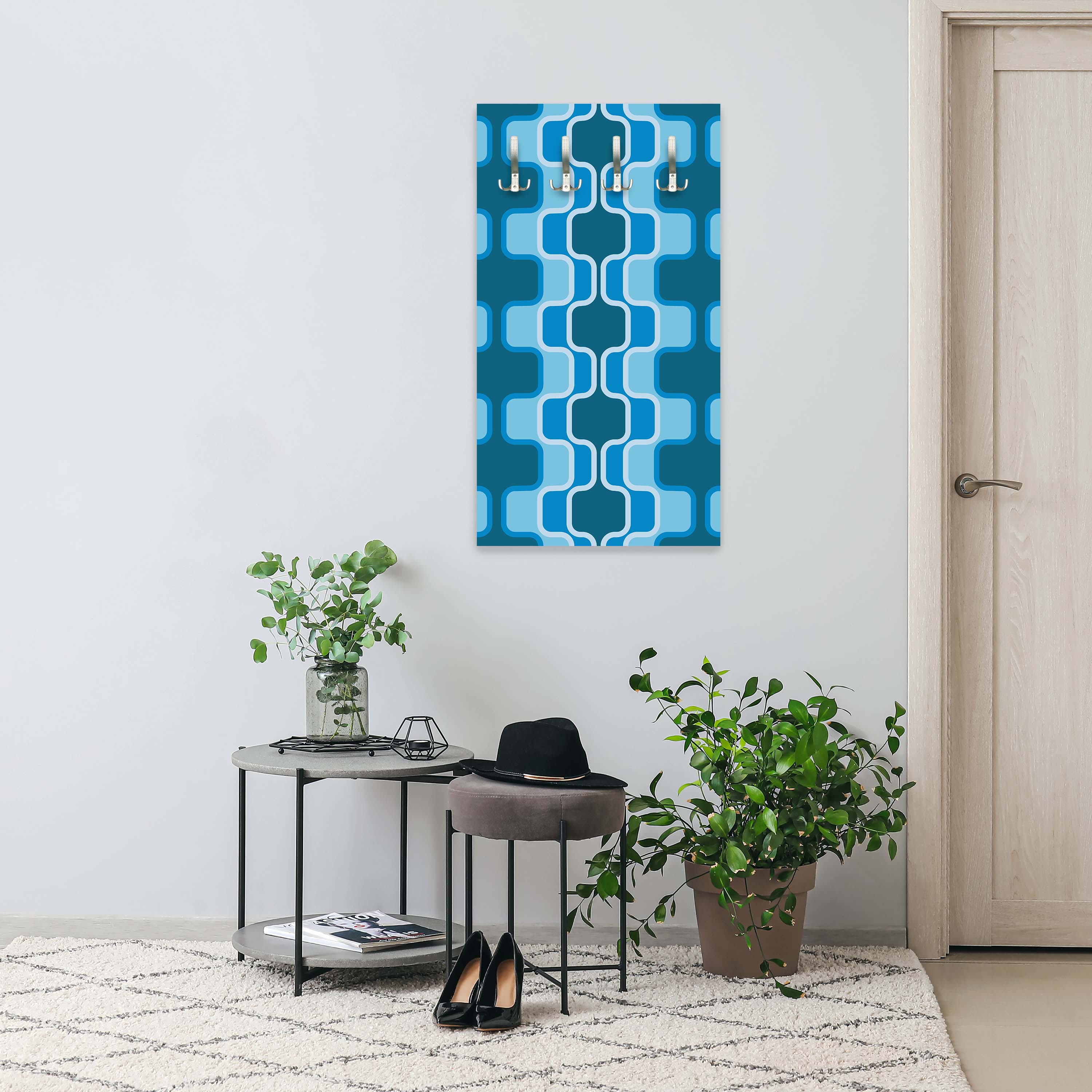 Garderobe Retromuster Blau Muster M0111 entdecken - Bild 6 Garderobe Retromuster Blau Muster M0111 entdecken - Bild 6