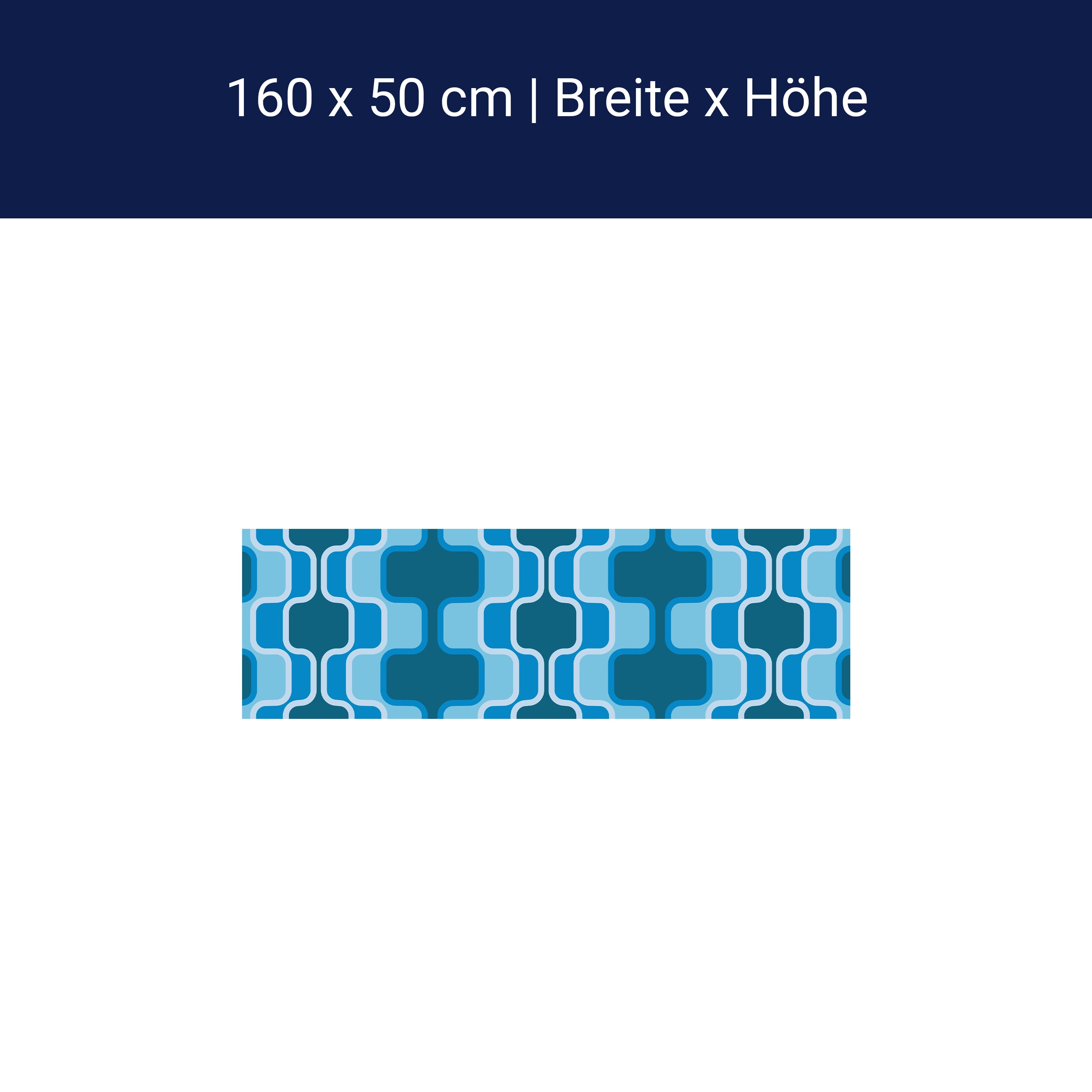 Küchenrückwand Retromuster Blau Muster M0111 Küchenrückwand Retromuster Blau Muster M0111