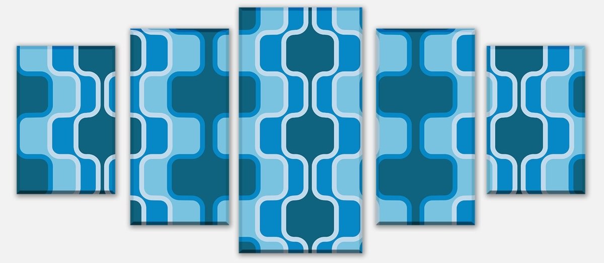 Leinwandbild Mehrteiler Retromuster Blau Muster M0111 entdecken - Bild 1 Leinwandbild Mehrteiler Retromuster Blau Muster M0111 entdecken - Bild 1