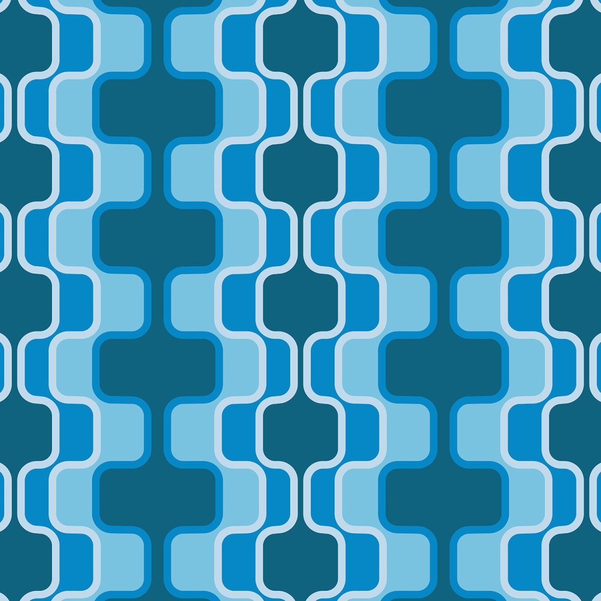 Beistelltisch Retromuster Blau Muster M0111 entdecken - Bild 2 Beistelltisch Retromuster Blau Muster M0111 entdecken - Bild 2