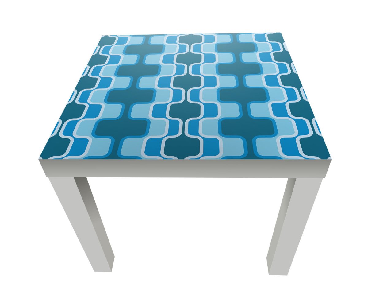 Beistelltisch Retromuster Blau Muster M0111 entdecken - Bild 1 Beistelltisch Retromuster Blau Muster M0111 entdecken - Bild 1