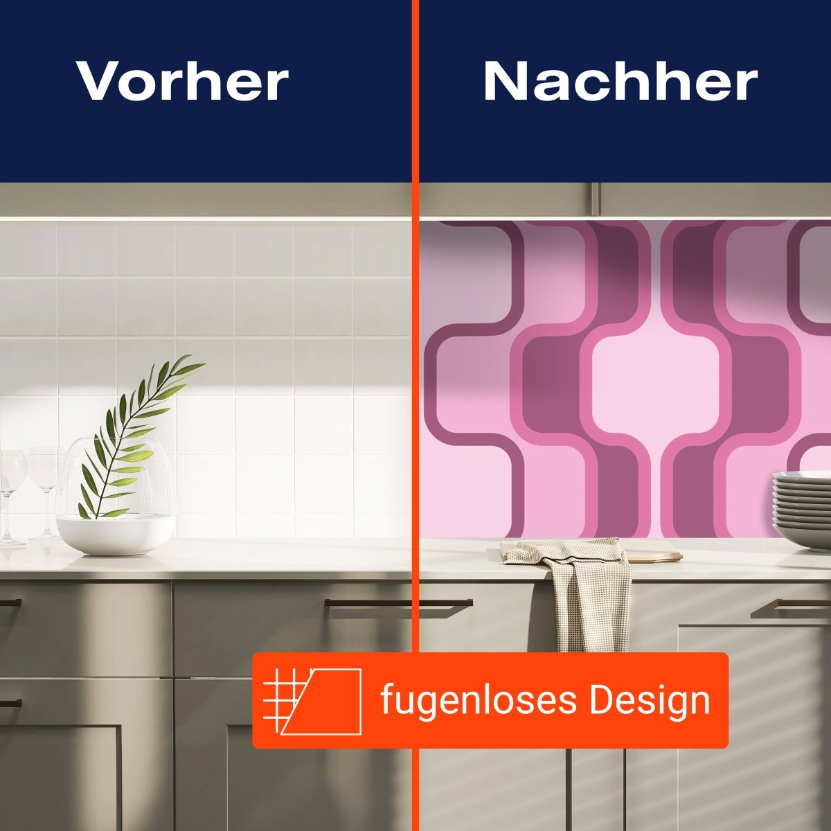 Küchenrückwand Retromuster Pink Muster M0112 entdecken - Bild 9 Küchenrückwand Retromuster Pink Muster M0112 entdecken - Bild 9