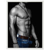 Poster Männer Oberkörper, Muskeln, Kette, Jeans, Mann M0113