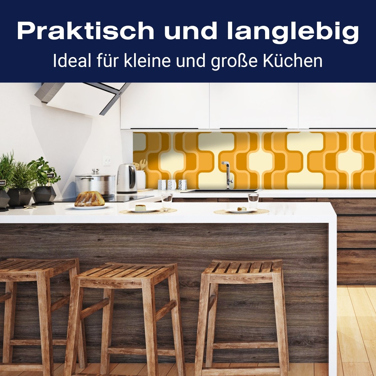 Küchenrückwand Retromuster Sonnengelb Muster M0114 entdecken - Bild 3 Küchenrückwand Retromuster Sonnengelb Muster M0114 entdecken - Bild 3
