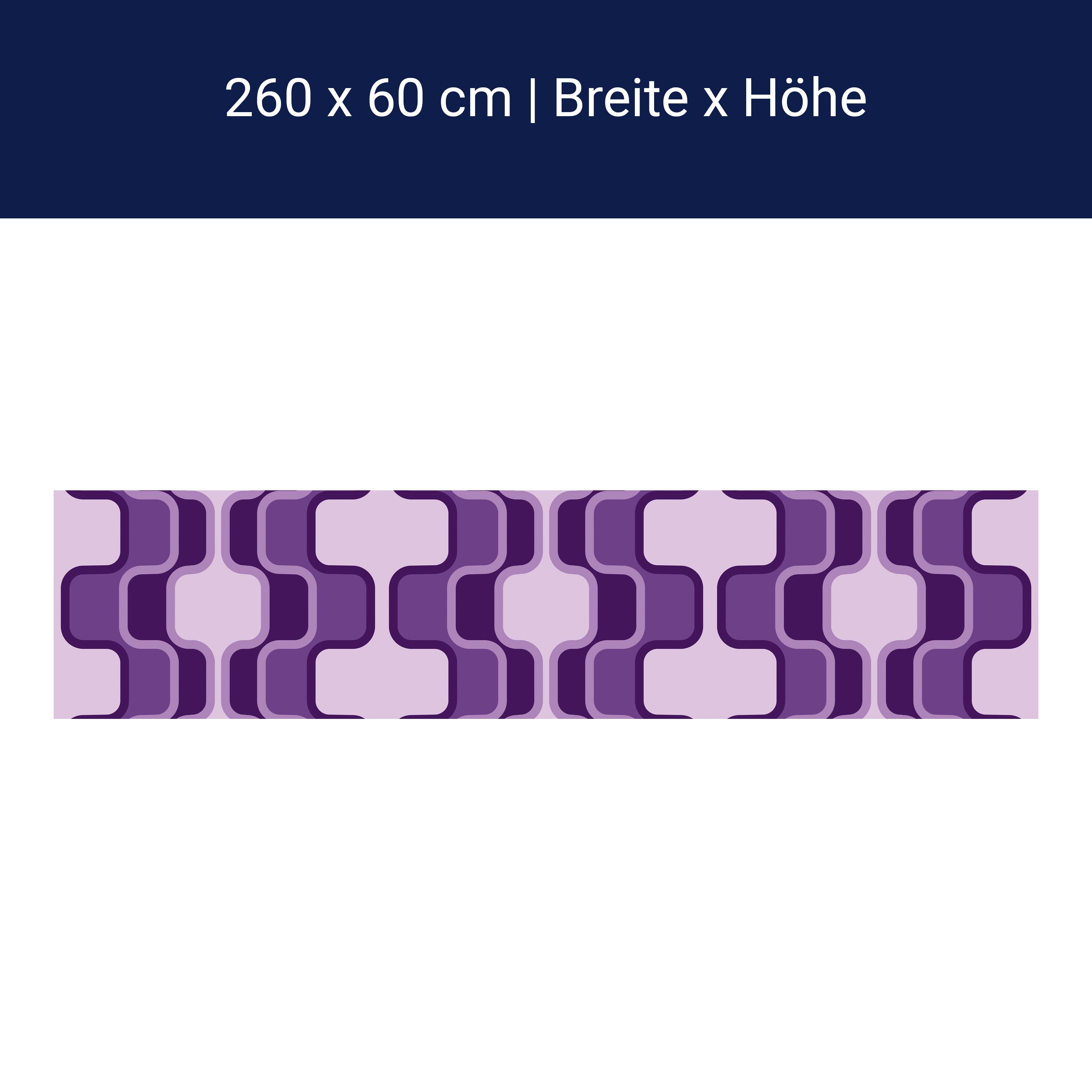 Küchenrückwand Retromuster Violett Muster M0115 Küchenrückwand Retromuster Violett Muster M0115