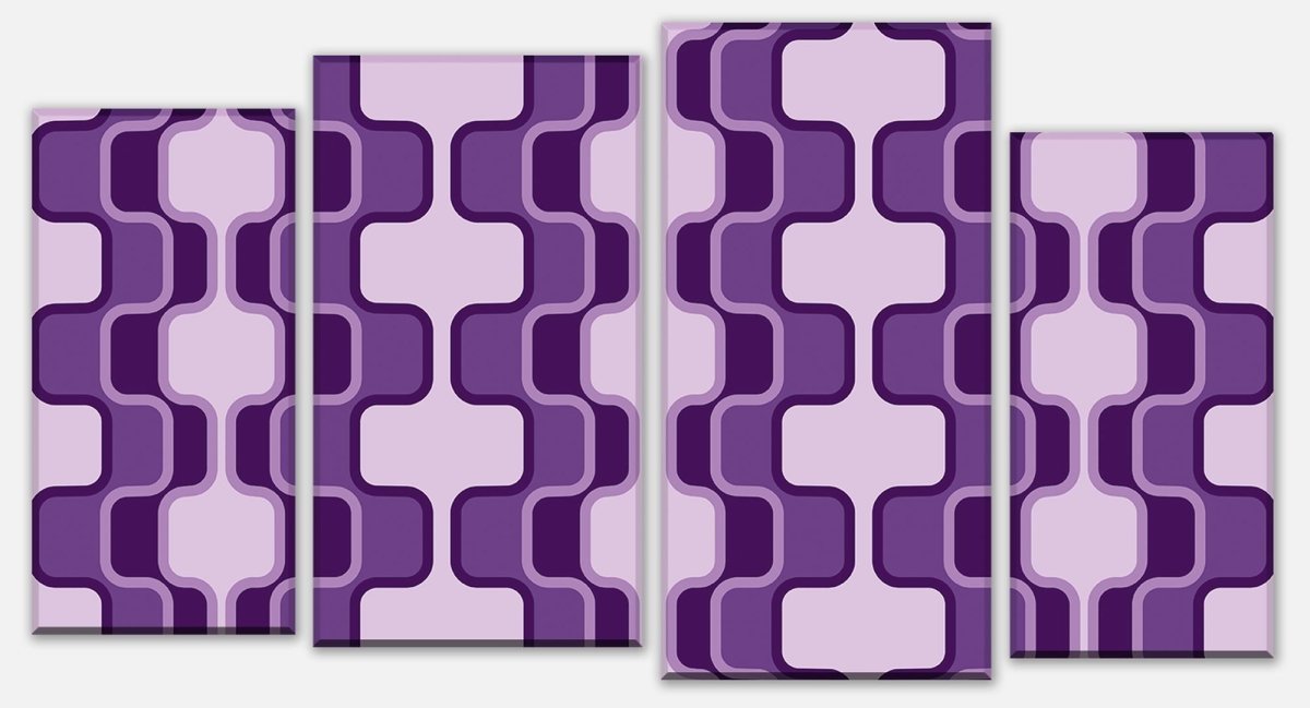 Leinwandbild Mehrteiler Retromuster Violett Muster M0115 Leinwandbild Mehrteiler Retromuster Violett Muster M0115