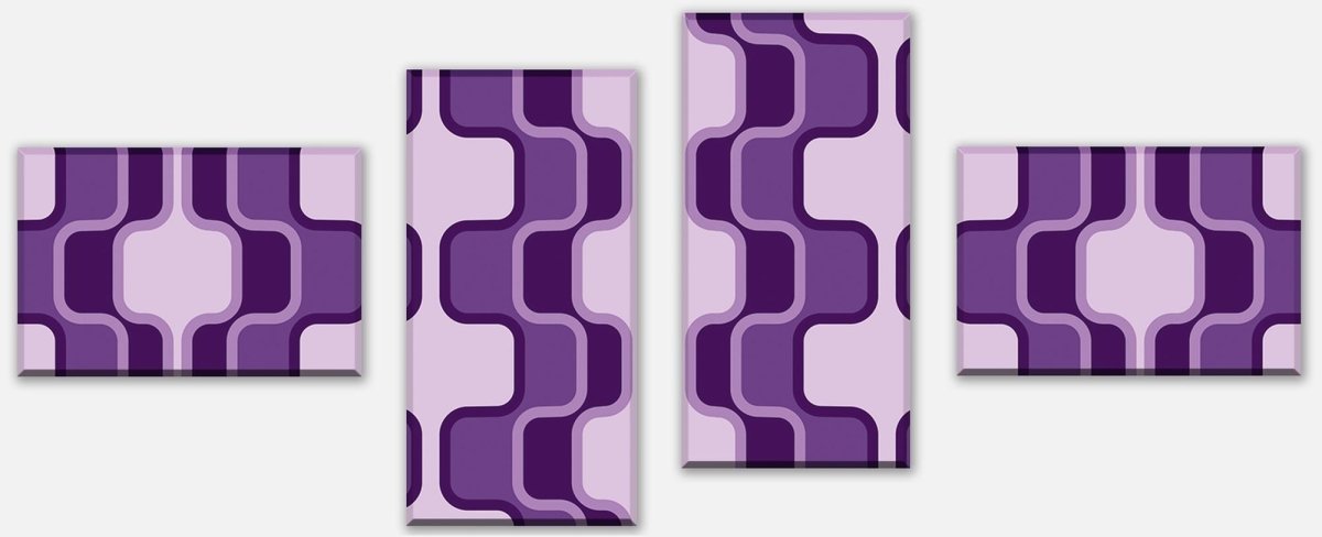 Leinwandbild Mehrteiler Retromuster Violett Muster M0115 Leinwandbild Mehrteiler Retromuster Violett Muster M0115