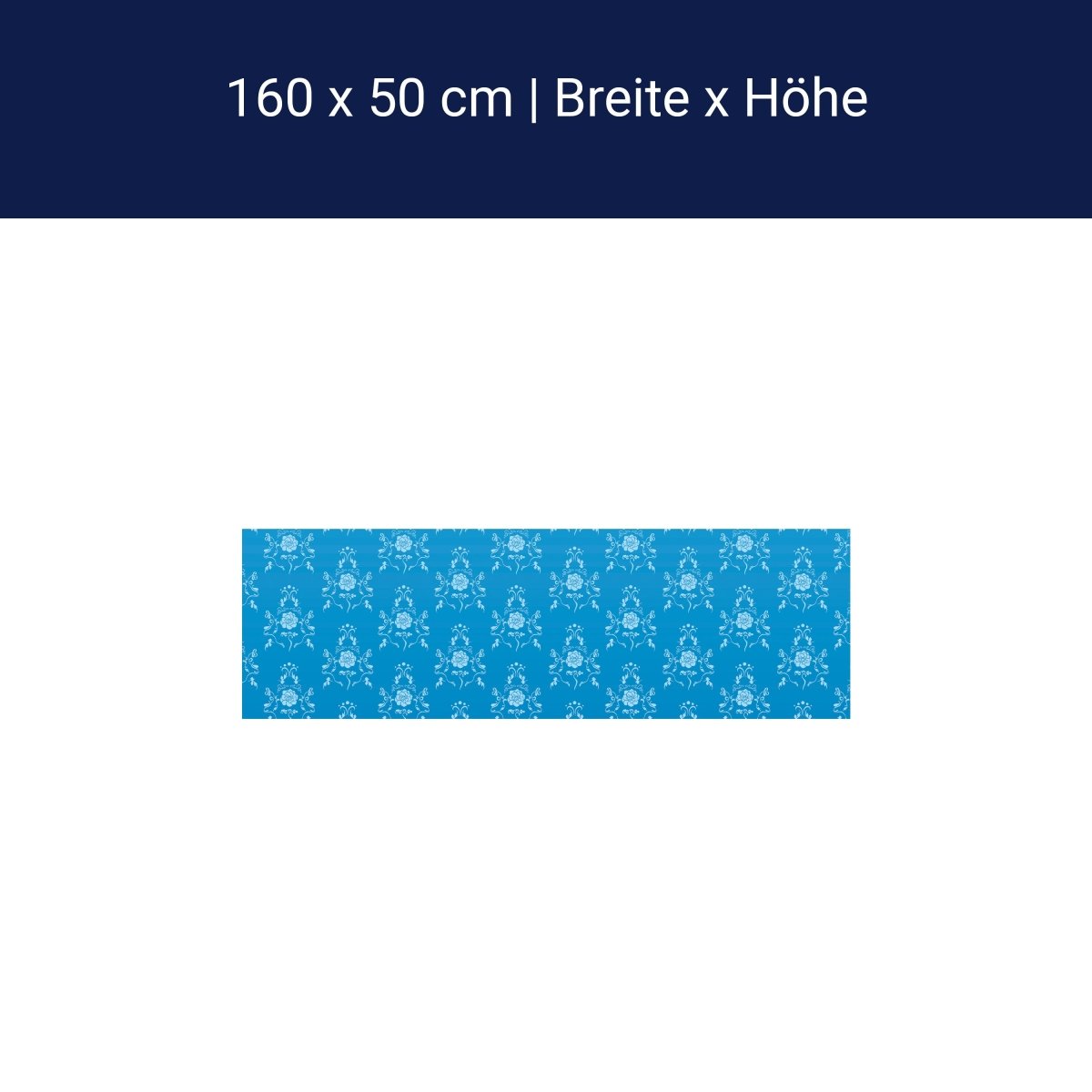 Küchenrückwand Barock Blau Muster M0116 Küchenrückwand Barock Blau Muster M0116