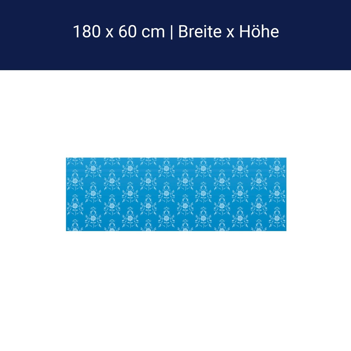 Küchenrückwand Barock Blau Muster M0116 Küchenrückwand Barock Blau Muster M0116