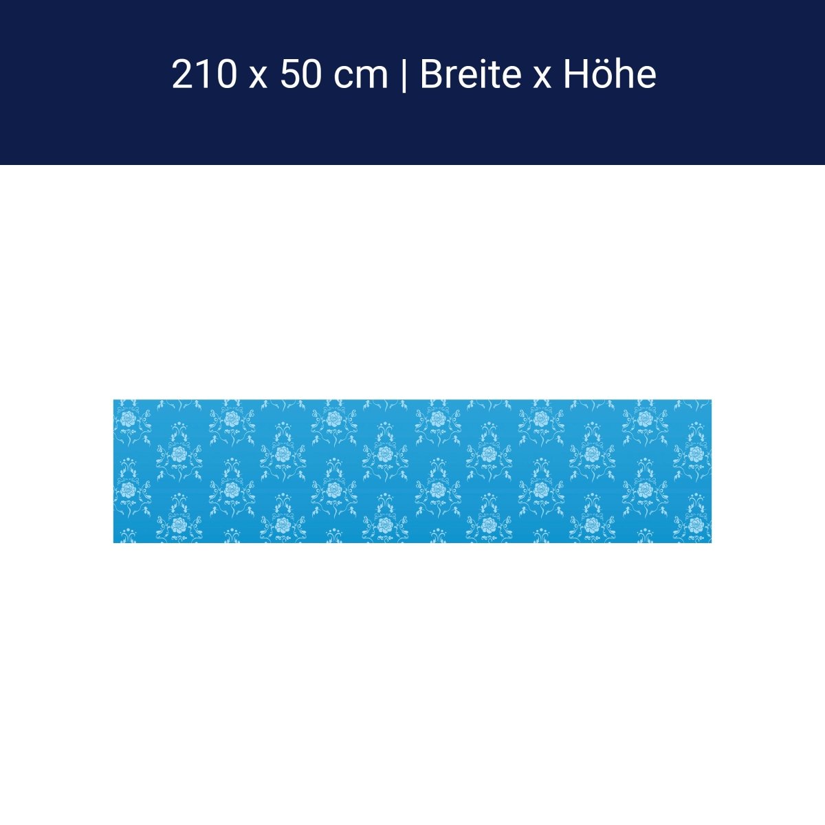 Küchenrückwand Barock Blau Muster M0116 Küchenrückwand Barock Blau Muster M0116