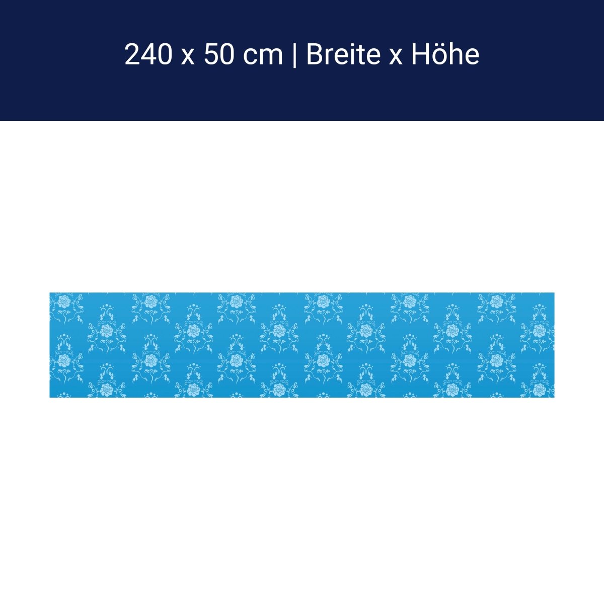 Küchenrückwand Barock Blau Muster M0116 Küchenrückwand Barock Blau Muster M0116