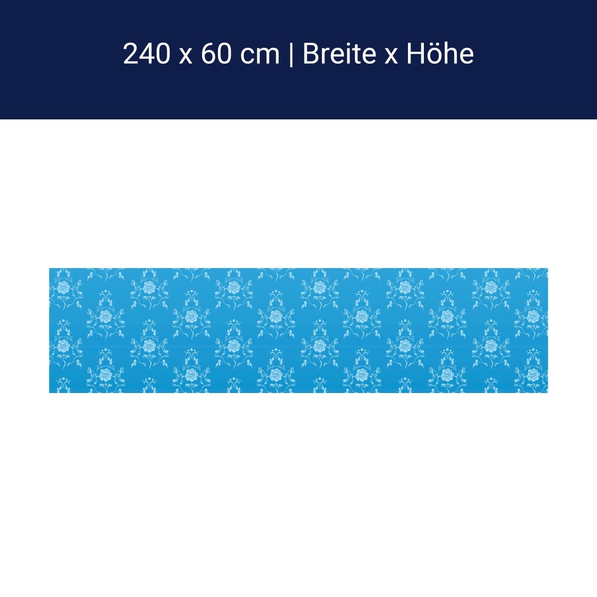 Küchenrückwand Barock Blau Muster M0116 Küchenrückwand Barock Blau Muster M0116