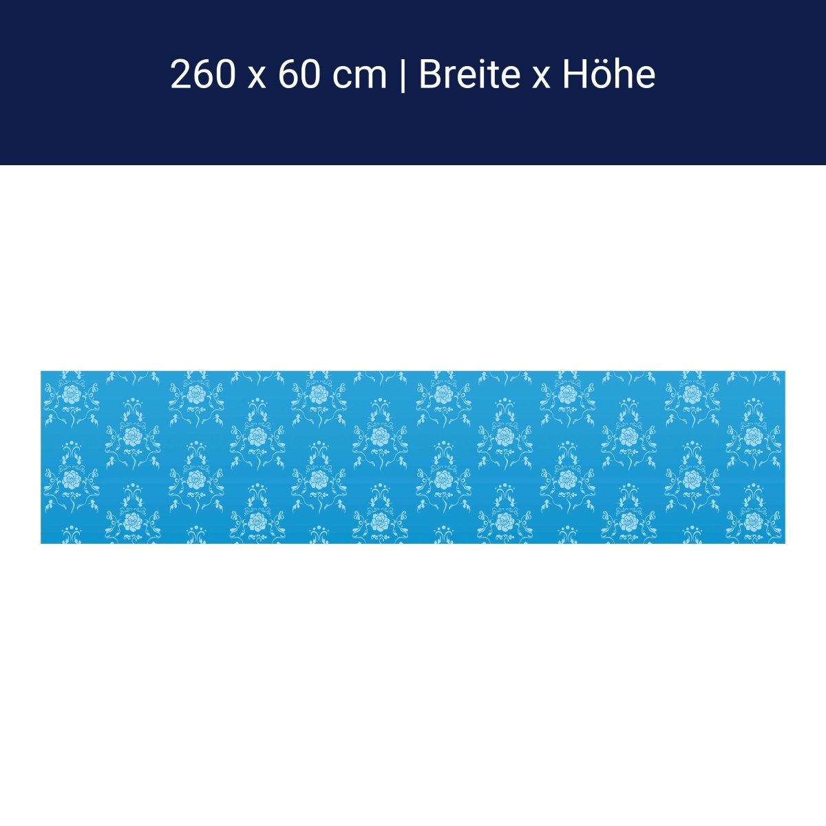Küchenrückwand Barock Blau Muster M0116 Küchenrückwand Barock Blau Muster M0116