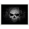 Poster Schädel im Grunge Style, Schwarz Weiß, Skull M0119