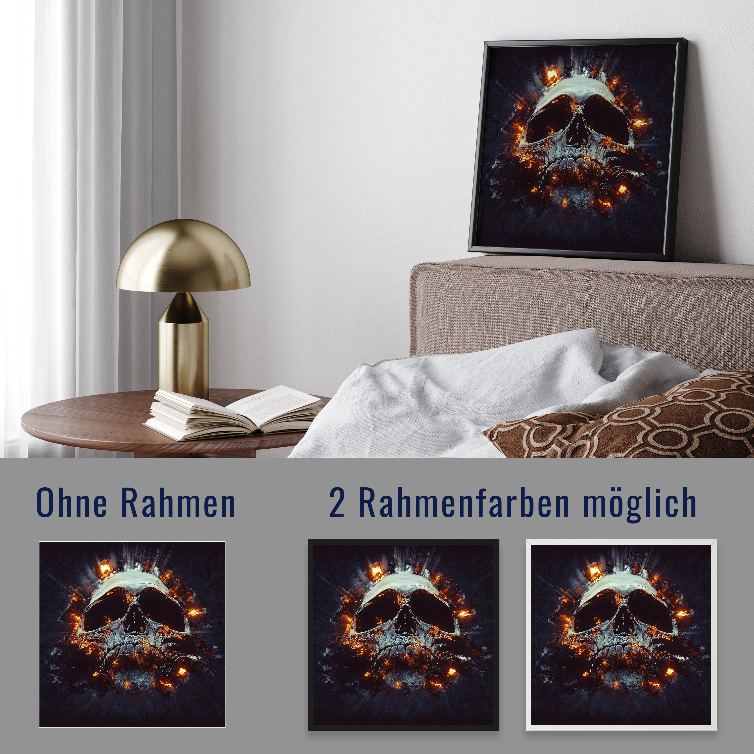 wandmotiv24 Poster, Poster - Totenkopf - M0121 - Bild 4 wandmotiv24 Poster, Poster - Totenkopf - M0121 - Bild 4