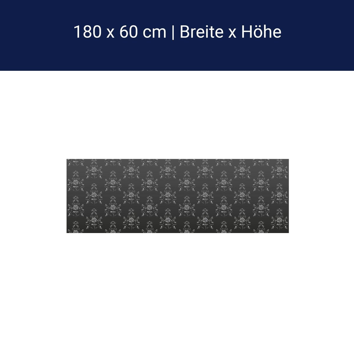 Küchenrückwand Barock Schwarzgrau Muster M0122 Küchenrückwand Barock Schwarzgrau Muster M0122