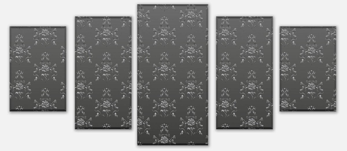 Leinwandbild Mehrteiler Barock Schwarzgrau Muster M0122 entdecken - Bild 1 Leinwandbild Mehrteiler Barock Schwarzgrau Muster M0122 entdecken - Bild 1