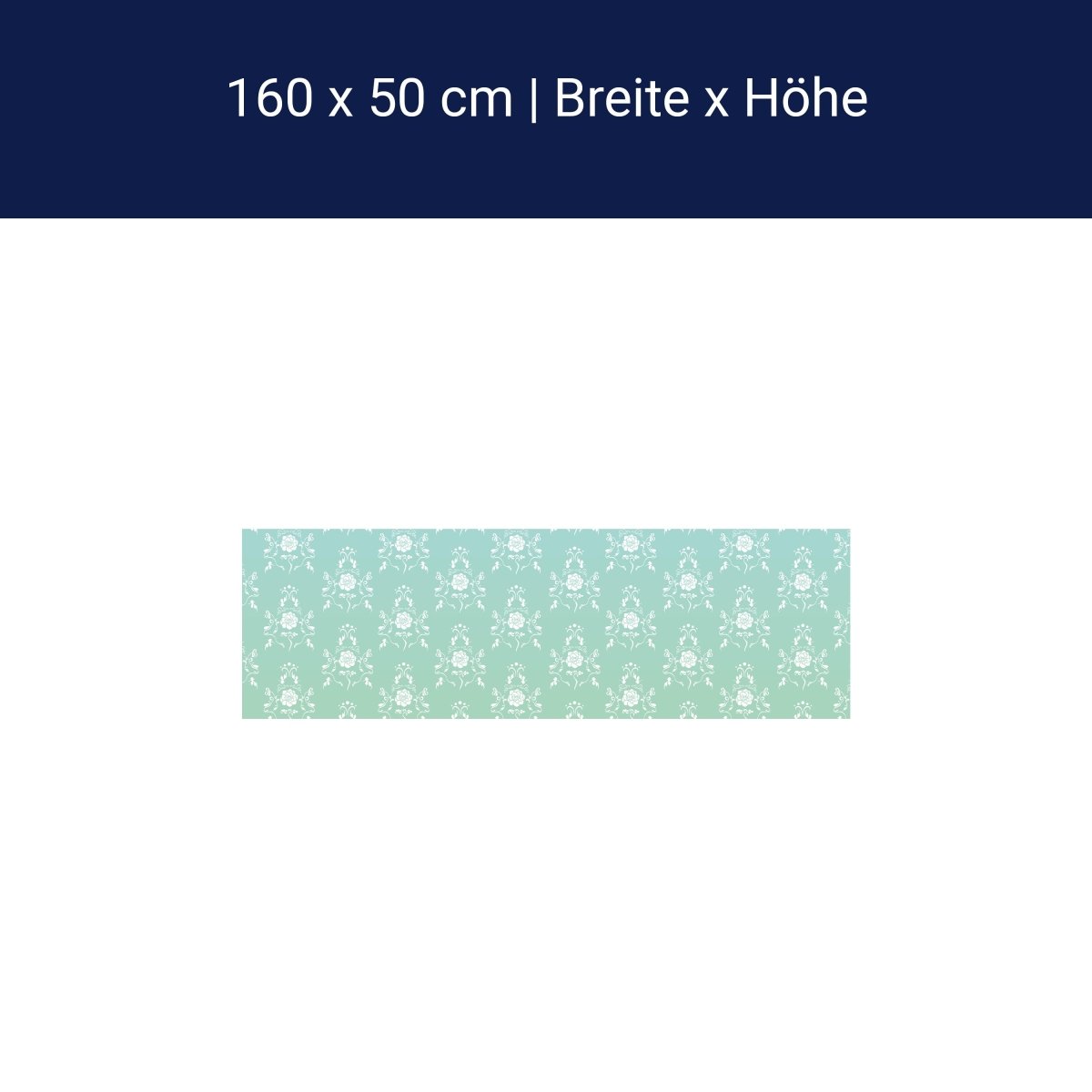 Küchenrückwand Barock Türkis Muster M0124 Küchenrückwand Barock Türkis Muster M0124