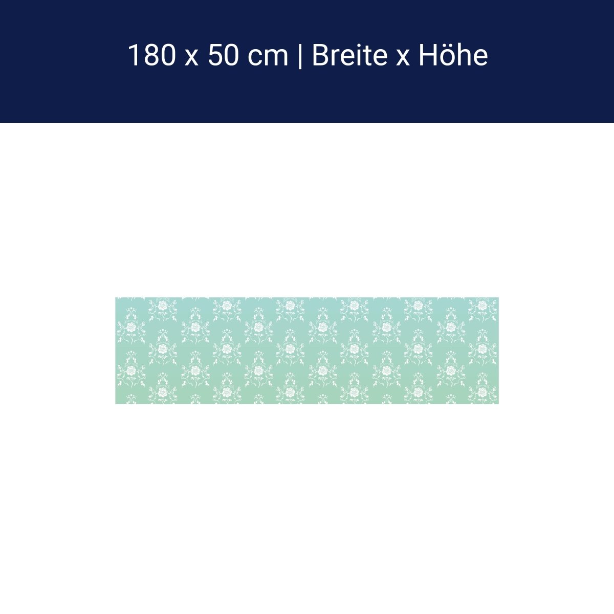 Küchenrückwand Barock Türkis Muster M0124 Küchenrückwand Barock Türkis Muster M0124