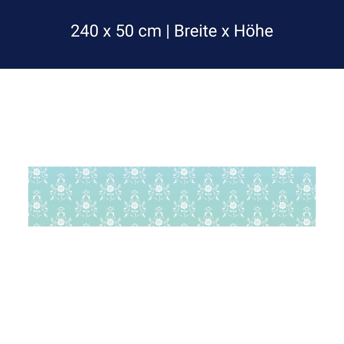 Küchenrückwand Barock Türkis Muster M0124 Küchenrückwand Barock Türkis Muster M0124