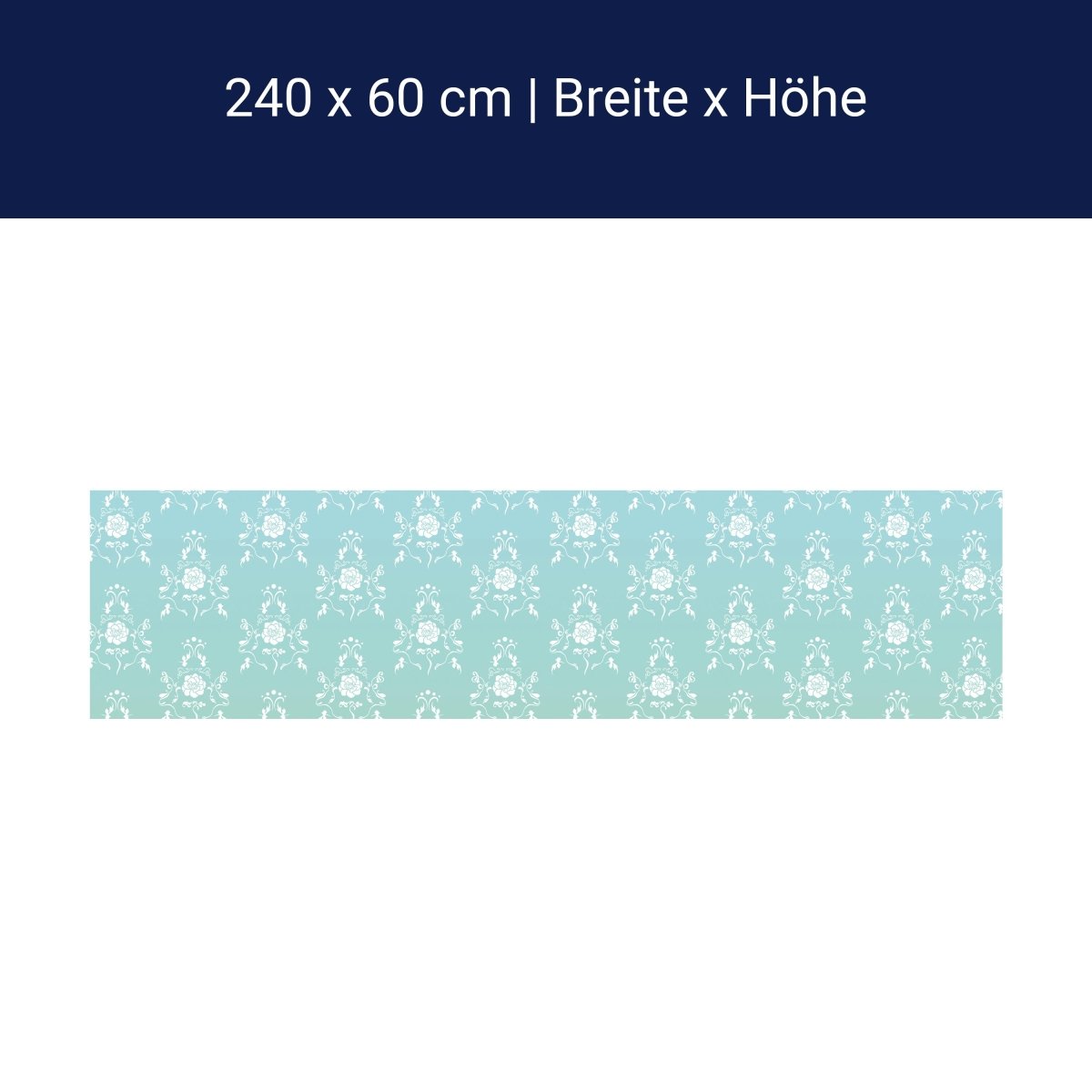 Küchenrückwand Barock Türkis Muster M0124 Küchenrückwand Barock Türkis Muster M0124