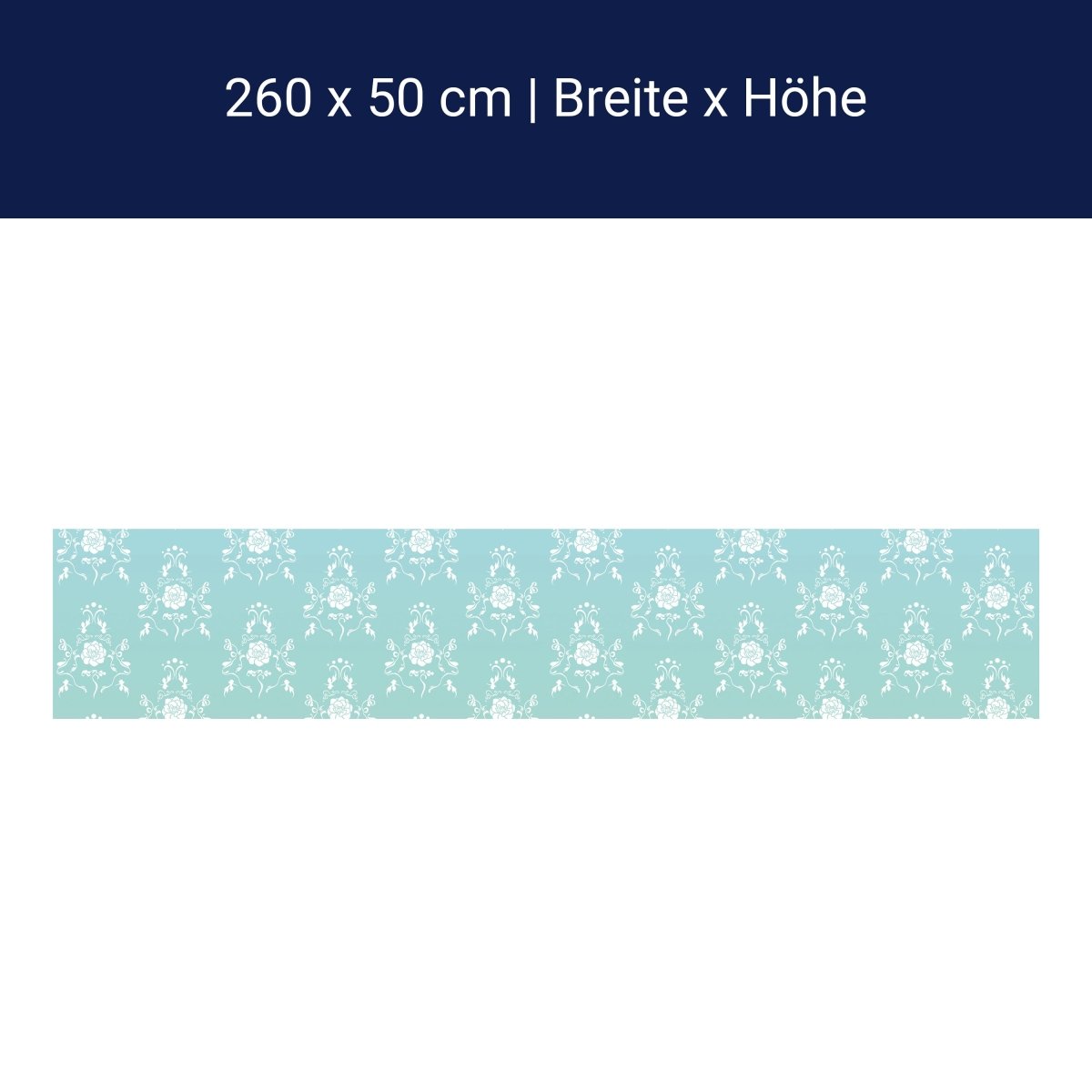 Küchenrückwand Barock Türkis Muster M0124 Küchenrückwand Barock Türkis Muster M0124