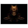 Wandbild Acrylglas Totenkopf, goldene Totenmaske, Schädel, Schmuck, Skull M0125