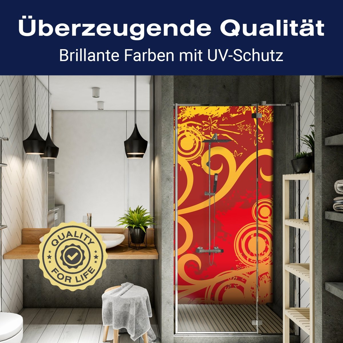 Duschwand Saskia Blüten M0130 entdecken - Bild 2 Duschwand Saskia Blüten M0130 entdecken - Bild 2