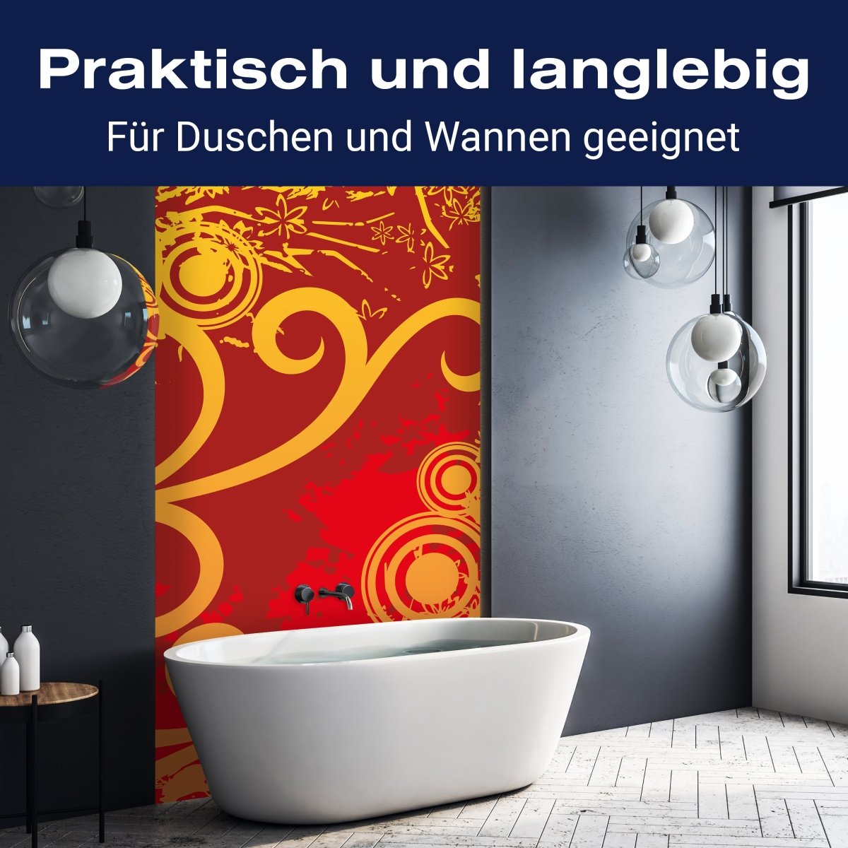 Duschwand Saskia Blüten M0130 entdecken - Bild 3 Duschwand Saskia Blüten M0130 entdecken - Bild 3