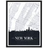 Poster Straßen Karte New York, USA, Amerika, Big Apple M0131