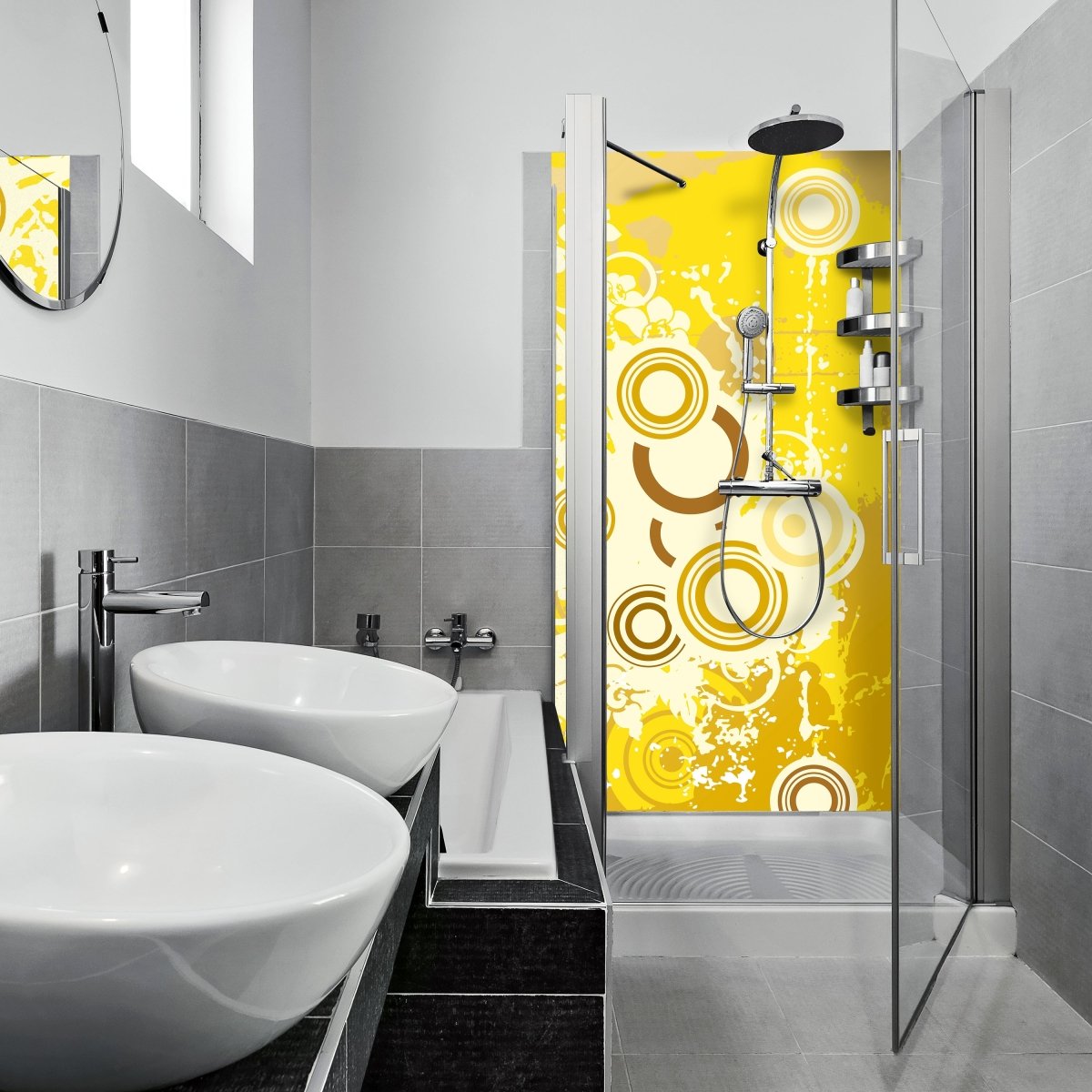 Duschwand Anita Floral M0134 entdecken - Bild 1 Duschwand Anita Floral M0134 entdecken - Bild 1