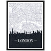 Poster Straßen Karte London, England, Hauptstadt, Reisen M0135