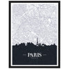 Poster Straßen Karte Paris, Frankreich, Hauptstadt, Reisen M0136