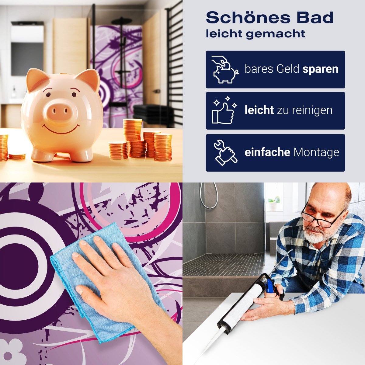 Duschwand Manuela Floral M0139 entdecken - Bild 7 Duschwand Manuela Floral M0139 entdecken - Bild 7