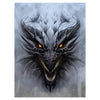 Wandbild Acrylglas Fantasy, Kopf Drache, Schwarz, Dragons, Fantasy M0143