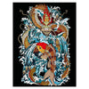 Wandbild Acrylglas Fantasy, Tattoo Drache & Koi, Dragons, Fantasy M0145