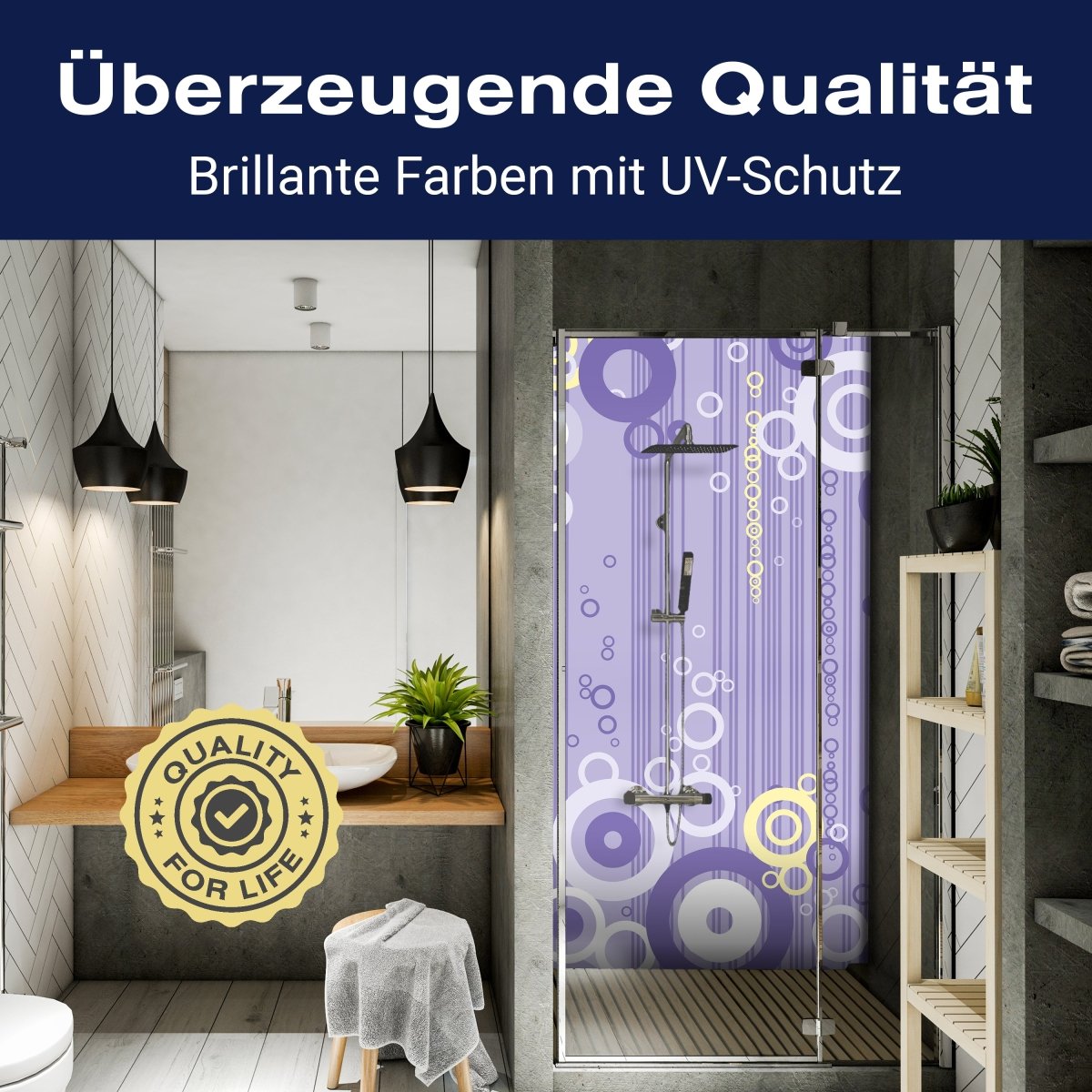 Duschwand Violetta Muster M0147 entdecken - Bild 2 Duschwand Violetta Muster M0147 entdecken - Bild 2